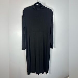 Women with Control Black Long Sleeve Jersey Dress With Shape wear size XL